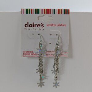 Claire's Sensitive Solutions Delicate Snowflake Dangle Earrings